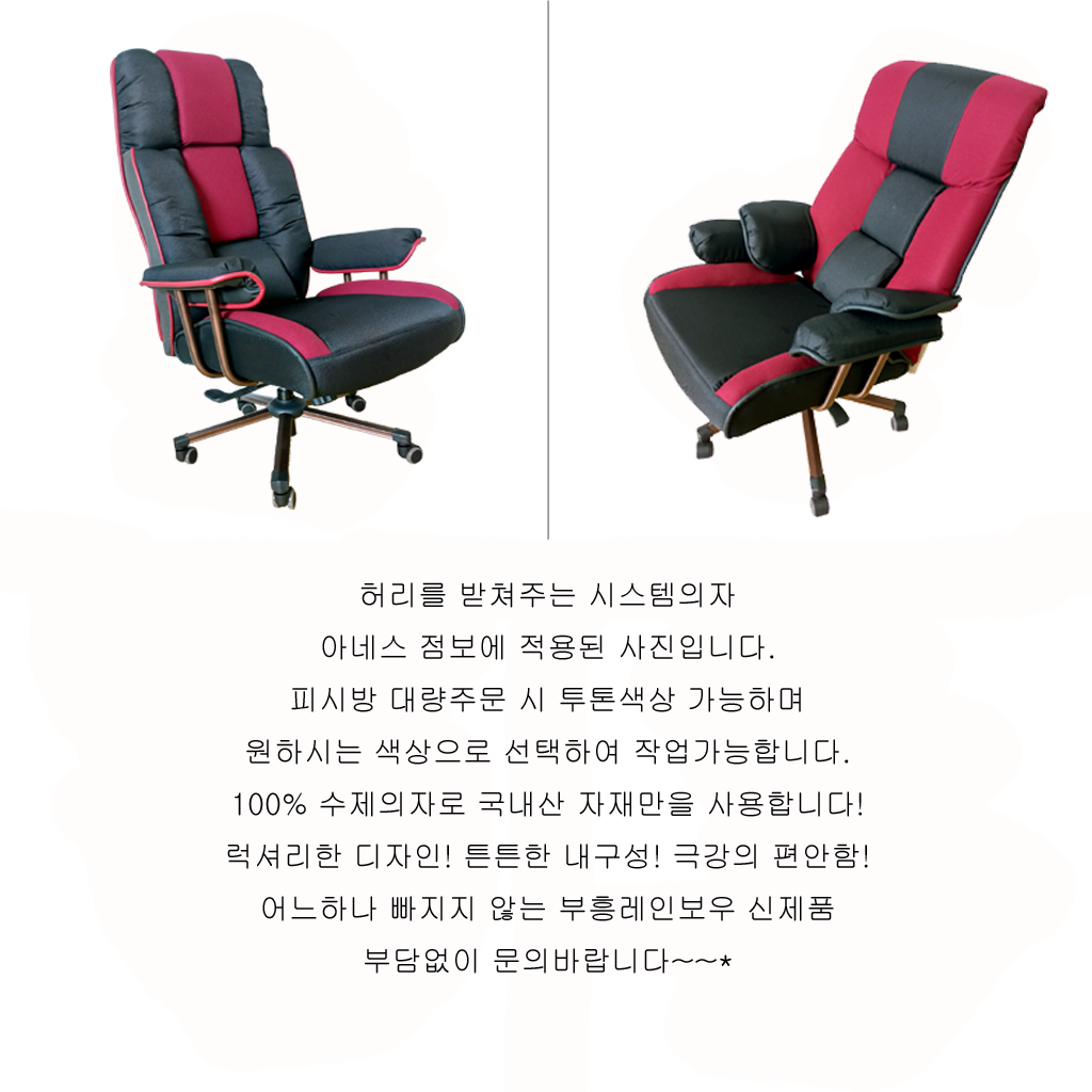 허리받침 출시 - 부흥레인보우